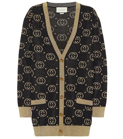 Gucci Wool-blend Gg Intarsia Cardigan