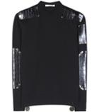 Givenchy Wool Sweater With Embossed Leather