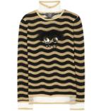Fendi Fur-embellished Wool-blend Sweater