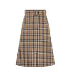 S Max Mara Jack Plaid Cotton Skirt