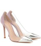 Stella Mccartney Plexi Suede And Leather Pumps