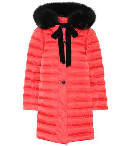 Miu Miu Fur-trimmed Puffer Coat