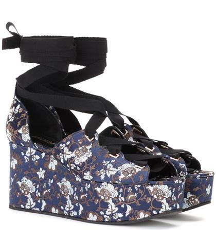 Tod's Wren Jacquard Platform Sandals