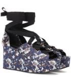 Tod's Wren Jacquard Platform Sandals