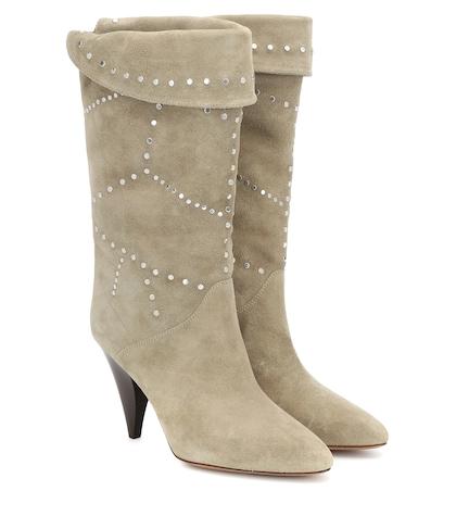 Isabel Marant Lestee Studded Suede Ankle Boots