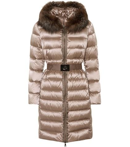Moncler Fur-trimmed Puffer Coat