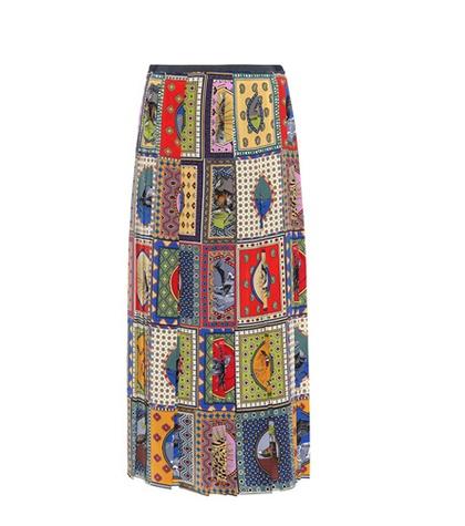 Gucci Printed Silk Skirt