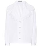 Alessandra Rich Lace-trimmed Cotton Shirt
