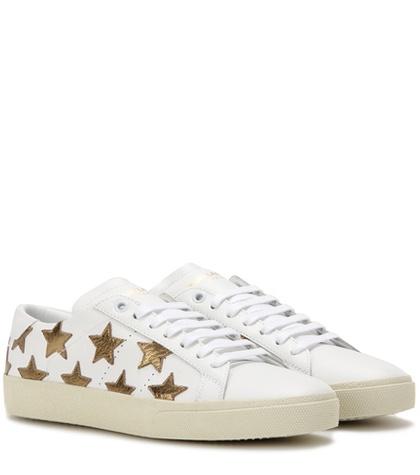Saint Laurent Sl/06 Court Classic Leather Sneakers