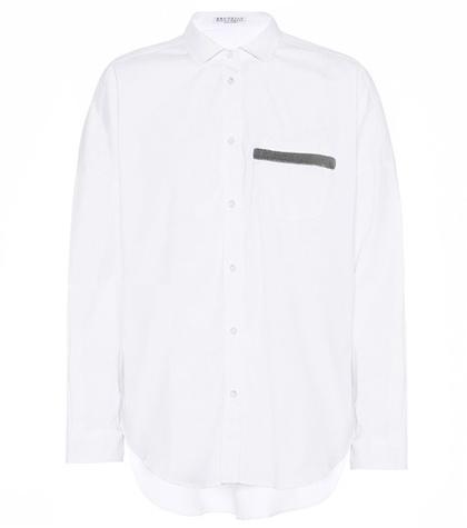 Brunello Cucinelli Embellished Cotton Shirt