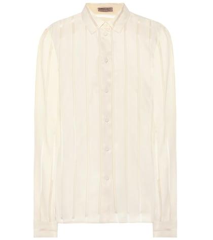 Bottega Veneta Striped Silk-blend Shirt