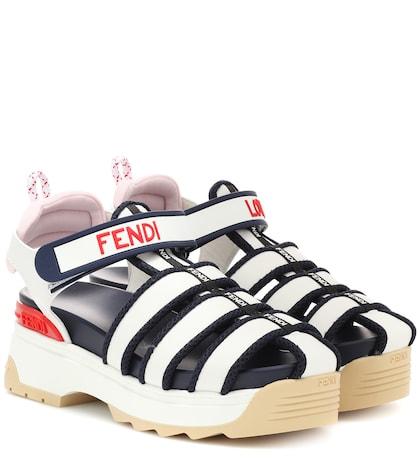 Fendi T-rex Leather Sandals