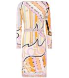 7 For All Mankind Printed Silk-blend Dress