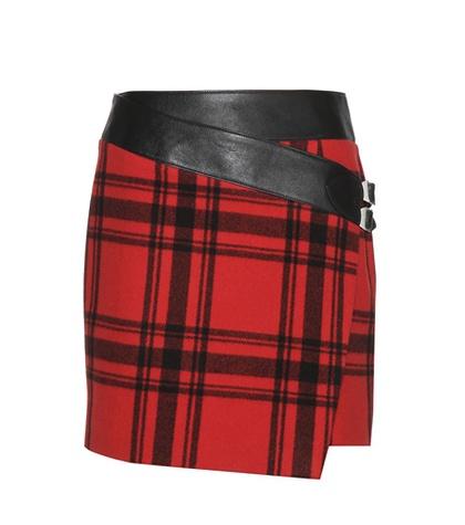 Saint Laurent Tartan Wool Miniskirt