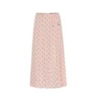 Valentino Mini Vlogo Silk Midi Skirt