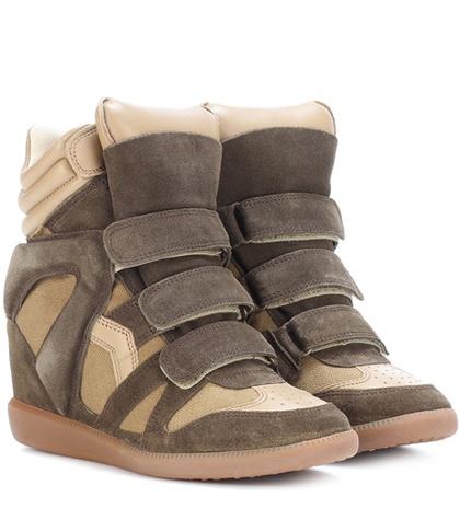 Isabel Marant Bekett Leather And Suede Sneakers