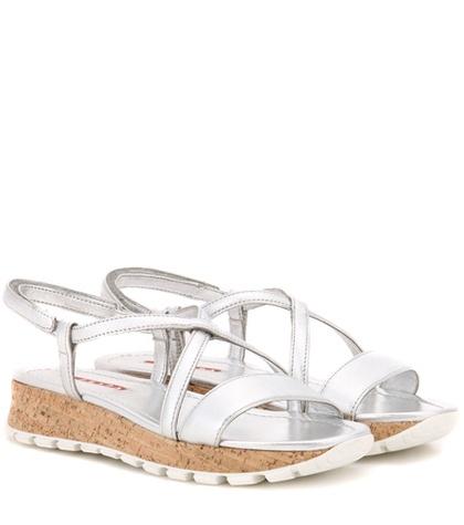 Dorothee Schumacher Metallic Leather Sandals