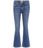 Re/done Mid Rise Kick Flare Crop Jeans