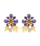 Diane Von Furstenberg Crystal Embellished Clip-on Earrings