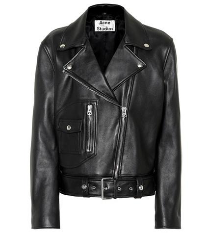 Prada Boxy Biker Leather Jacket