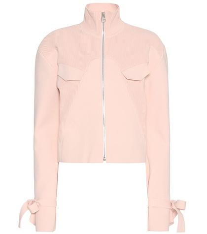J.w.anderson Cropped Knitted Biker Jacket