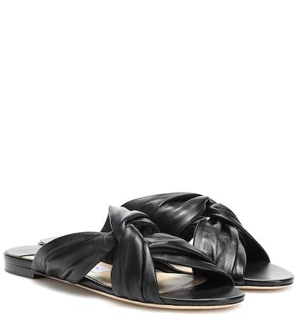 Jimmy Choo Lela Leather Slides