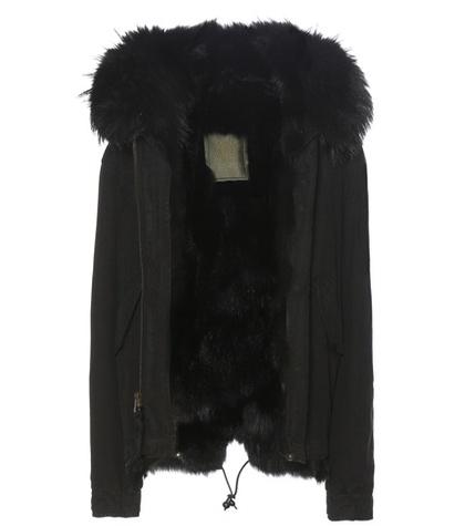 Mcq Alexander Mcqueen Mini Fur-lined Cotton Parka
