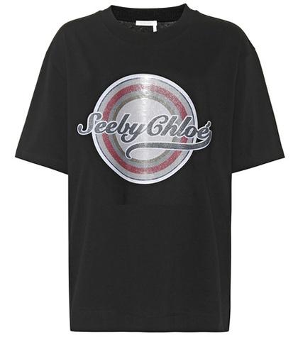 See By Chlo Printed Cotton T-shirt