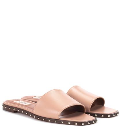 Valentino Garavani Valentino Garavani Rockstud Leather Slides