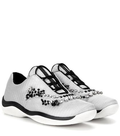 Prada Crystal-embellished Sneakers