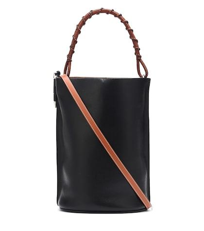 Loq Gate Leather Bucket Bag