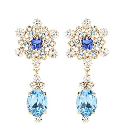Mm6 Maison Margiela Crystal-embellished Clip-on Earrings