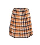 Prada Wool Tweed Pleated Skirt