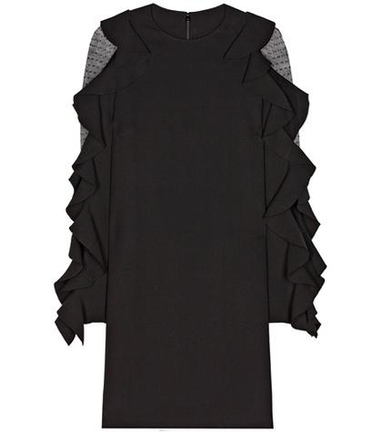 7 For All Mankind Lace-trimmed Silk Dress
