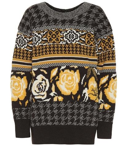 Roger Vivier X Comme Des Garçons Intarsia Wool-blend Sweater