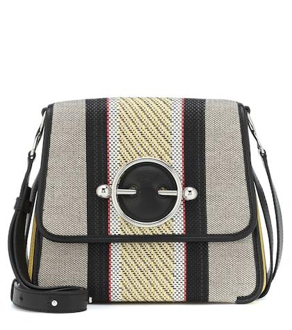 Jw Anderson Disc Canvas And Leather Shoulder Bag