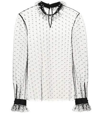 Tabitha Simmons Dotted Mesh Top