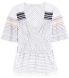 Peter Pilotto Tone Smocked Cotton And Silk Top
