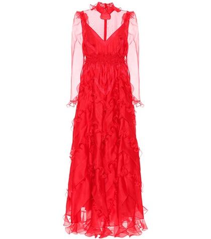 Valentino Ruffled Silk Gown