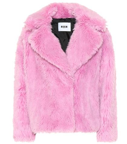 Msgm Faux Fur Jacket