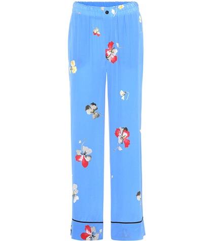 Ganni Joycedale Printed Silk Trousers