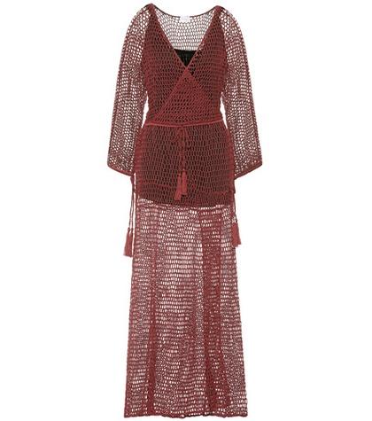 Anna Kosturova Mesh Cotton Maxi Dress