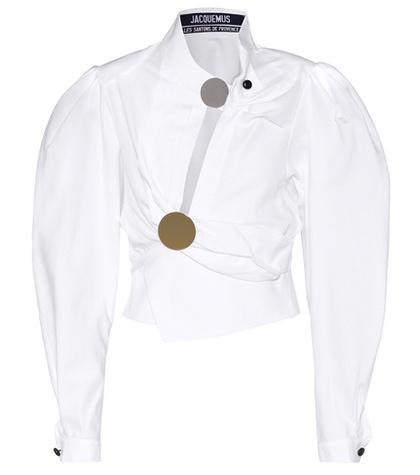 Haider Ackermann La Chemise Cocarde Embellished Cotton Top