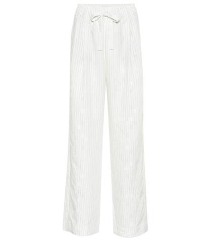 Vince Striped Linen-blend Pants
