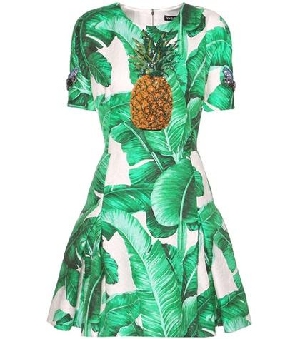 Frame Embellished Jacquard Dress