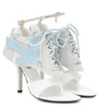 Alexander Mcqueen Heeled Runner Leather Sandals