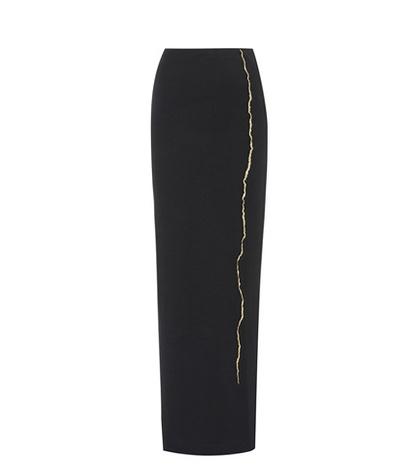 Dorateymur Embroidered Wool Maxi Skirt