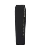 Dorateymur Embroidered Wool Maxi Skirt