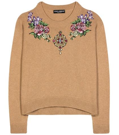 Dolce & Gabbana Crystal-embellished Cashmere Sweater