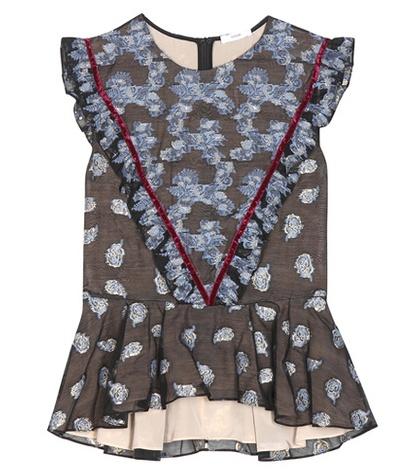 Erdem Quinn Brocade Top